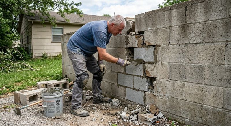 Block Wall Repair in Cass County, MO