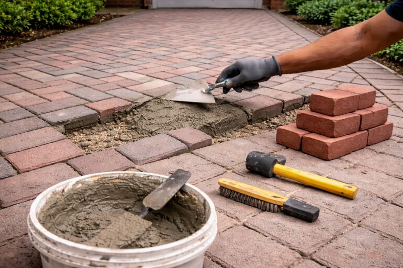 Brick Driveway Repair in Overland Park, KS