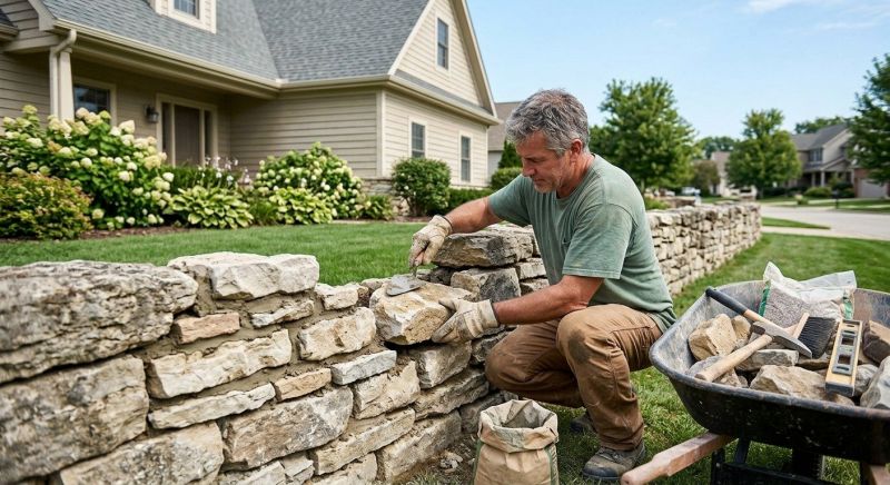 Brick Fence Repair in Overland Park, KS