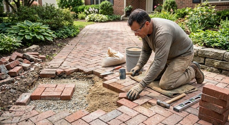 Brick Hardscape Repair in Overland Park, KS