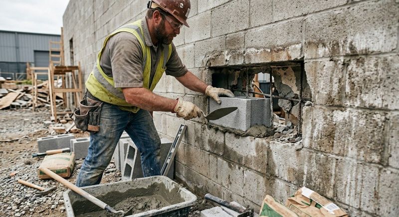 Concrete Block Repair in Bonner Springs, KS