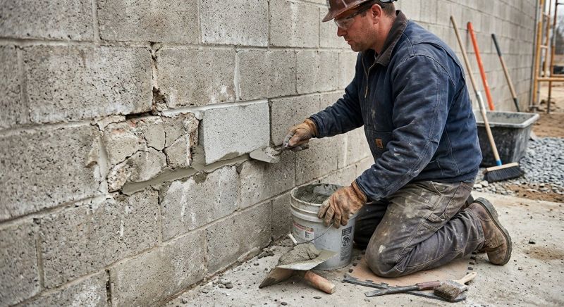 Concrete Block Repair in Overland Park, KS