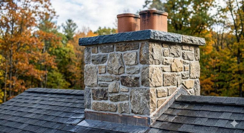 Stone Chimney Installation in De Soto, KS