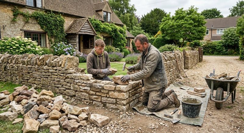 Stone Wall Repair in Johnson County, KS