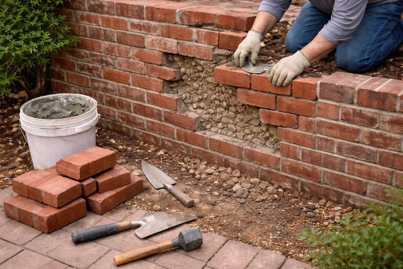 Stone Wall Repair in Lees Summit, MO